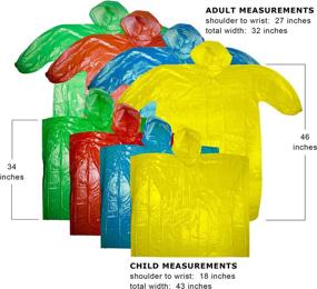 img 1 attached to 🌂 Lingito Rain Poncho Family Pack: Extra Thick - 8 Pack Disposable Emergency Ponchos for Men, Women, Teens, and Children