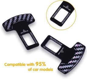 img 3 attached to JUSTTOP 2-Pack Car Metal Tongue – Universal Fit for Most Vehicles in Black and White Ripple Pattern