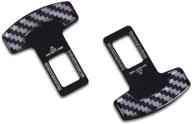 justtop 2-pack car metal tongue – universal fit for most vehicles in black and white ripple pattern logo