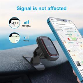 img 1 attached to 📱 Magnetic Car Phone Mount with Strong VHB Adhesive - Apps2Car Stick On Dashboard Magnet Phone Holder for Car and Dash Mount