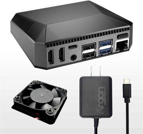 img 4 attached to 🔥 Enhanced Argon One Raspberry Pi 4 Case with Cooling Fan, High-Quality Power Supply, Aluminum Heatsink, Power Button – Ideal for Retro Gaming, Movies, Music on Raspberry Pi 4 Model B
