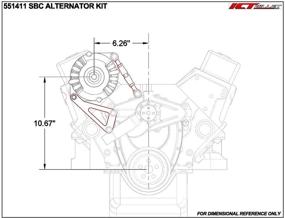 img 3 attached to 🔧 ICT Billet SBC Billet Adjustable Alternator Power Steering Bracket Kit for LWP Chevy Small Block 551476 - Enhanced Performance and Versatility