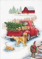 🧵 dimensions 'winter ride' counted cross stitch kit, 14 count ivory aida cloth, 10x14 for enhanced seo logo