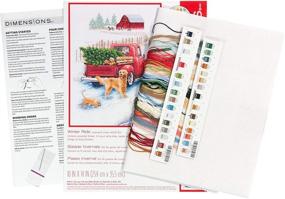 img 1 attached to 🧵 Dimensions 'Winter Ride' Counted Cross Stitch Kit, 14 Count Ivory Aida Cloth, 10x14 for Enhanced SEO