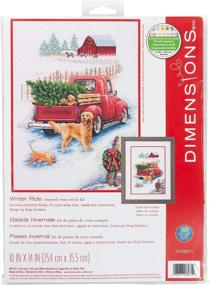 img 3 attached to 🧵 Dimensions 'Winter Ride' Counted Cross Stitch Kit, 14 Count Ivory Aida Cloth, 10x14 for Enhanced SEO