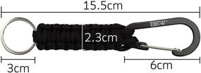 img 2 attached to EOTW 2Pack Paracord Keychain Clip Carabiner Lanyard for Keys, Ideal for Men and Women