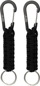 img 4 attached to EOTW 2Pack Paracord Keychain Clip Carabiner Lanyard for Keys, Ideal for Men and Women