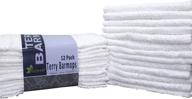 🍀 green lifestyle 12 pack terry kitchen bar mops - 16 x 19 inches: highly absorbent, ultra-light, durable logo