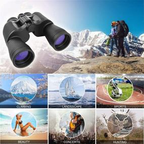 img 1 attached to 🔭 Compact 20x50 Binoculars for Adults: HD Professional Waterproof with Low Light Night Vision for Bird Watching, Hunting & more - BAK4 Prism FMC Lens, Strap & Carrying Bag Included