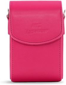 img 1 attached to 📷 Stylish Hot Pink Leather Camera Case with Strap for Canon PowerShot SX740 HS, SX730 HS by MegaGear MG1504