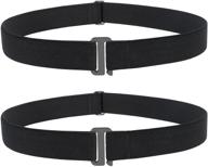 invisible belts elastic stretchy black logo