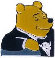 fancy winnie the pooh meme enamel pin: a stylish brooch with a touch of humor for backpacks and accessories logo