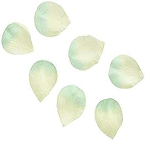 img 1 attached to 🌿 Mint Green and Ivory Faux Rose Petals Confetti Table Scatter, 400 Pieces