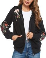 womens sweatshirt embroidered mexican jackets women's clothing logo