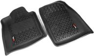 🚗 rugged ridge 12920.32 front floor liner for black 2011-2020 dodge / jeep durango / grand cherokee wk2 logo