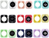 smarmate 9-pack solid color tpu bumper case kit for 40mm apple watch series 6/5/4 & se logo