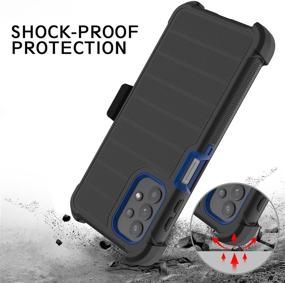 img 2 attached to 📱 Leptech Galaxy A32 5G Case – Full Body Heavy Duty Armor Protective Cover with Holster, Kickstand, and Belt Clip – Compatible with Samsung Galaxy A32 5G 6.5" Screen – Black