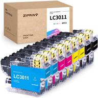 ziprint compatible lc3011 ink cartridge replacement for brother mfc-j497dw mfc-j895dw mfc-j491dw mfc-j690dw - 8-pack (black, cyan, magenta, yellow) logo