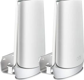 img 4 attached to STANSTAR Metal Wall Mount for ORBI WiFi 6 System 🔩 - Sturdy Holder for RBK752/RBK852/RBK853/RBS850/RBR750/RBS750 (2Pack) - Space Saving & Cord Management