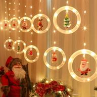 🎄 indoor christmas lights: personalized 10 ft led window curtain decor, cute fairy lights usb powered for bedroom логотип