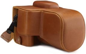 img 4 attached to MegaGear MG1609 Ever Ready Leather Camera Case Compatible With Canon EOS Rebel T7 (18-55Mm)