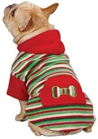 img 1 attached to Повседневная флисовая толстовка с капюшоном Canine Polyester Christmas XX Small