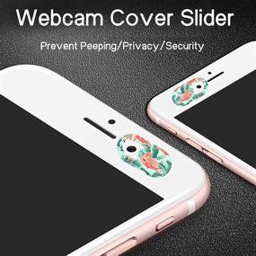 img 1 attached to Laptop Camera Cover Slide 6 Pack - Cute Webcam Cover, Ultra Thin 0.027in Camera Blocker for Privacy, Sliding Design for Computer/Laptop/Desktop/PC/iMac/MacBook Pro/Mac Mini/Smartphone (Flamingo)