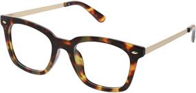 img 4 attached to 👓 PeeperSpecs Limelight Oversized Blue Light Blocking Reading Glasses for Women - Tortoise Frame, 1.5 Magnification, 50mm Lens