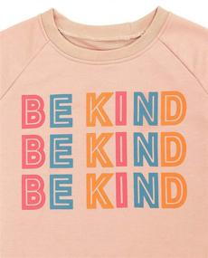 img 1 attached to 🌸 Blooming Jelly Women's Cute Graphic Sweatshirt - Be Kind Crewneck Raglan Long Sleeve Pullover Top