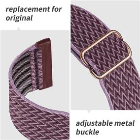 img 2 attached to 🔗 UHKZ 8 Pack Elastic Nylon Bands for Fitbit Versa 3/Fitbit Sense - Adjustable Stretchy Fabric Sport Band for Fitbit Versa Smart Watch - Women Men Compatible