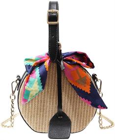 img 1 attached to 👜 Danse Jupe: Exquisite Handwoven Shoulder Crossbody Bag and Wallet Set