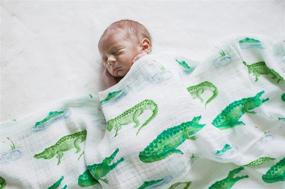 img 1 attached to Alligator Swaddle Blanket Lightweight Multipurpose