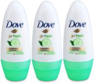 🥒 dove go fresh cucumber & green tea scent roll-on deodorant pack of 3 - 50ml (1.7oz) logo