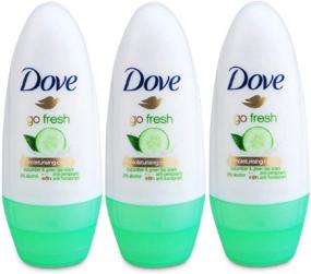 img 1 attached to 🥒 Dove Go Fresh Cucumber & Green Tea Scent Roll-on Deodorant Pack of 3 - 50ml (1.7oz)