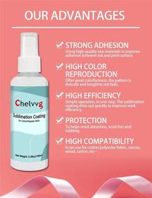 img 1 attached to 🎨 Chelvvg 100ml Sublimation Coating Spray: Ideal for Cotton Fabric, Polyester Blends, Carton, T-Shirts, Hats, Pillow Cases, Tote Bags, Canvas & More. Quick Dry Formula (3.38oz)