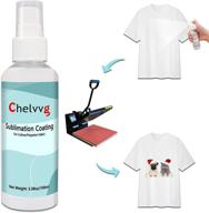 🎨 chelvvg 100ml sublimation coating spray: ideal for cotton fabric, polyester blends, carton, t-shirts, hats, pillow cases, tote bags, canvas & more. quick dry formula (3.38oz) logo