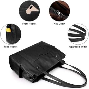 img 2 attached to 👜 Сумка из натуральной кожи S ZONE для женщин на плечо: стильные и практичные аксессуары для женщин