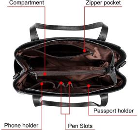 img 1 attached to 👜 Сумка из натуральной кожи S ZONE для женщин на плечо: стильные и практичные аксессуары для женщин