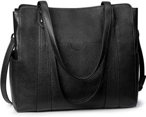 img 4 attached to 👜 Сумка из натуральной кожи S ZONE для женщин на плечо: стильные и практичные аксессуары для женщин