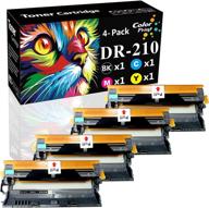 🖨️ compatible drum unit replacement for dr-210 dr-210cl dr210cl - 4-pack colorprint - works with dcp-9010cn hl-3040cn hl-3045cn hl-3070cw hl-3075cw mfc-9010cn mfc-9120cn mfc-9125cn 9320cn printer - black, cyan, magenta, yellow logo