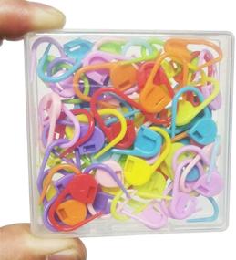 img 3 attached to 50 Colorful Knitting Markers: Bulk Stitch Markers for Crochet & DIY Crafts – Locking Pins in 10 Vibrant Colors