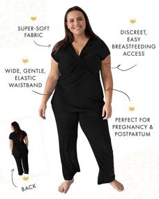 img 3 attached to Kindred Bravely Davy Ultra Soft Maternity & Nursing Pajamas Set: Cozy Sleepwear for Expecting and Nursing Moms