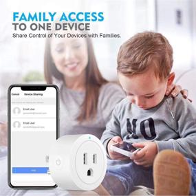 img 3 attached to 🔌 ESICOO Smart Plug (4-Pack) - Alexa & Google Home Compatible, WiFi 2.4G, Cloud Intelligence App