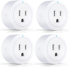 img 4 attached to 🔌 ESICOO Smart Plug (4-Pack) - Alexa & Google Home Compatible, WiFi 2.4G, Cloud Intelligence App
