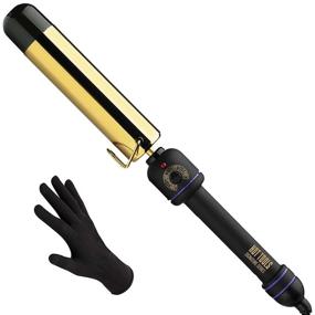 img 4 attached to HOT TOOLS Pro Signature Flipperless Gold Curling Wand - 1-1/2 inch, Black/Gold: Professional Hair Styling Tool