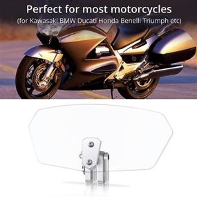 img 3 attached to Justech Adjustable Clip On Motorcycle Wind Deflector - Universal Translucent Windscreen Extension for Racing Bikes