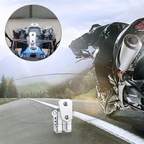 img 1 attached to Justech Adjustable Clip On Motorcycle Wind Deflector - Universal Translucent Windscreen Extension for Racing Bikes