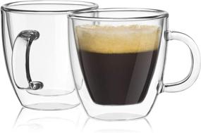 img 4 attached to ☕ JoyJolt Savor Double Wall Insulated Espresso Mugs - Set of 2, 5.4-Ounces