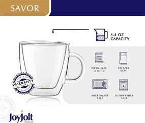 img 1 attached to ☕ JoyJolt Savor Double Wall Insulated Espresso Mugs - Set of 2, 5.4-Ounces