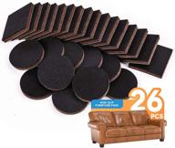 🛋️ 26pcs non slip furniture pads: rubber grippers for secure furniture placement, self adhesive anti skid pads for wood floors - ideal furniture floor protectors & stoppers logo
